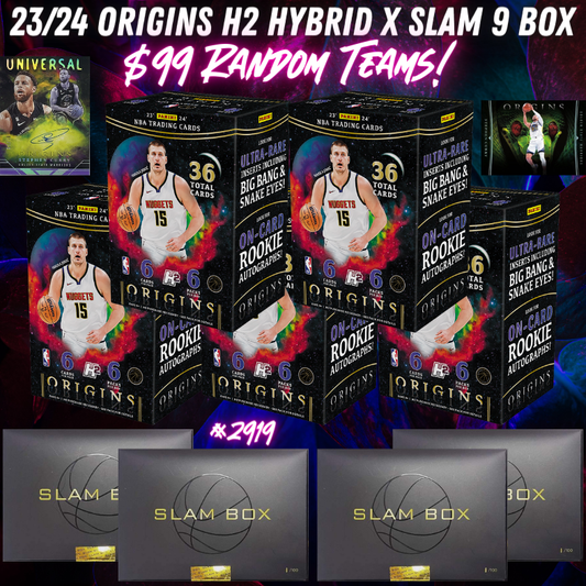 Break 2919 - NBA 23/24 Origins H2 Hybrid x Slam 9 Box - $99 Random Teams!
