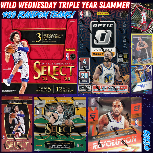 Break 3309 - NBA Triple Year WILD Wednesday Slammer - $99 Random Teams!