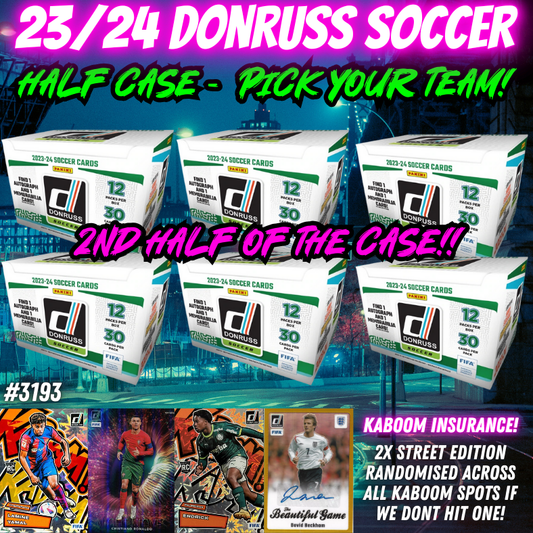 Break 3193 - 23/24 Donruss Soccer Hobby - Half Case - Pick Your Team ROUND 2!