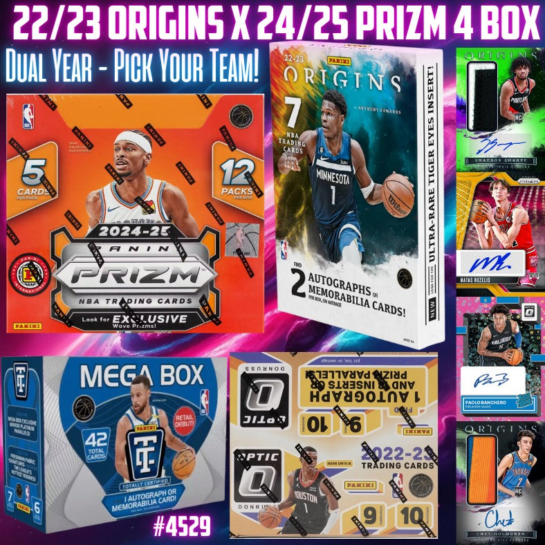 Break 4529 - NBA 22/23 Origins x 24/25 Prizm 4box - Pick Your Team!