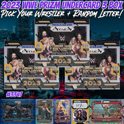 Break 3347 - 2023 WWE Prizm Undercard 3 Box - Pick Your Wrestler + Random Letter!