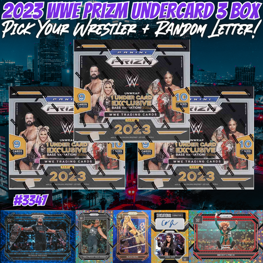 Break 3347 - 2023 WWE Prizm Undercard 3 Box - Pick Your Wrestler + Random Letter!