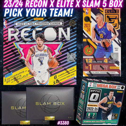 Break 3382 - NBA 23/24 Recon x Elite x Slam 5 Box Sunday Slammer - Pick Your Team!