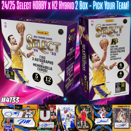Break 4733 - NBA 24/25 Select Hobby x H2 - Pick Your Team!