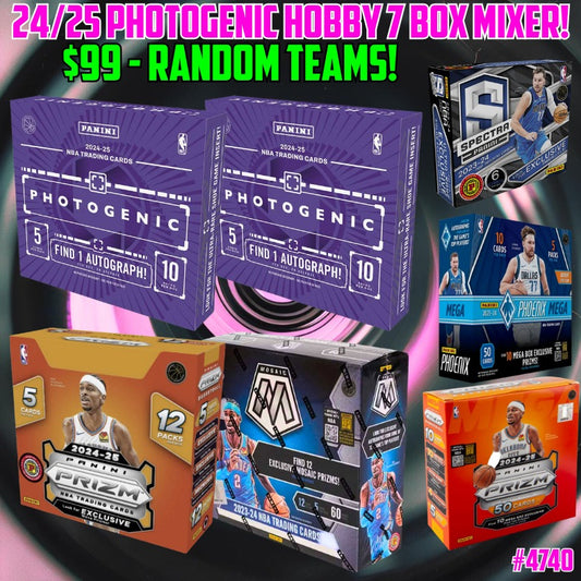 Break 4740 - NBA 24/25 Photogenic Hobby 7 box Mixer $99 Random Teams!