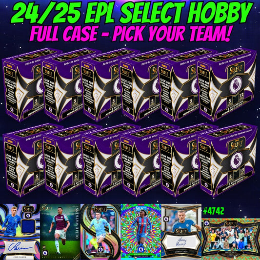 Break 4742 - 24/25 EPL Select Hobby - FULL CASE - Pick Your Team!