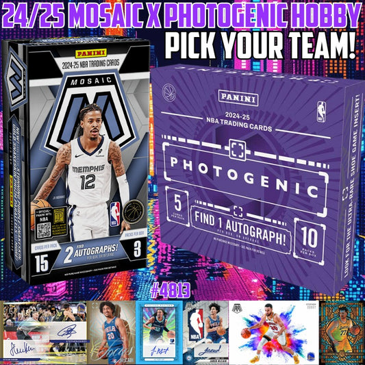 Break 4813 - NBA 24/25 Mosaic x Photogenic Hobby - Pick Your Team!