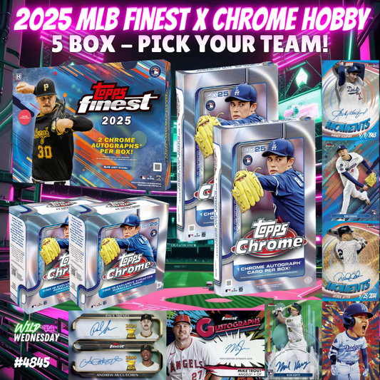 Break 4845 - 2025 MLB Finest x Chrome Hobby 5 Box Pick Your Team!