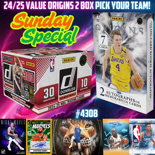 Break 4308 - SUNDAY SPECIAL NBA 24/25 Origins - 2 Box Pick Your Team!