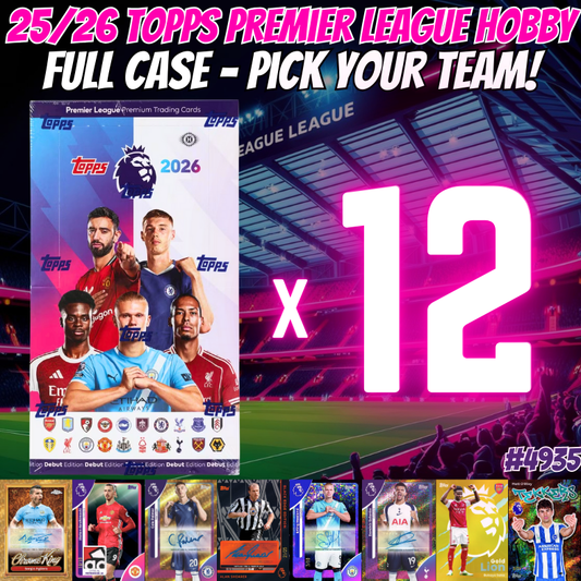 Break 4935 - NEW RELEASE - 25/26 Topps Premier League Hobby - Full Case - Pick Your Team!