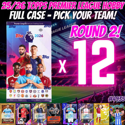 Break 4936 - NEW RELEASE - 25/26 Topps Premier League Hobby - Full Case - Pick Your Team! ROUND 2!