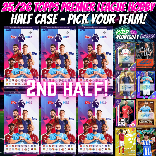 Break 4939 - NEW RELEASE - 25/26 Topps Premier League Hobby - Half Case - Pick Your Team! ROUND 2!