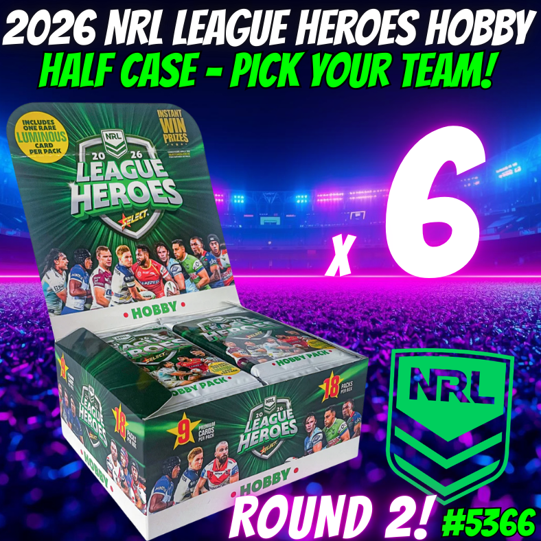 Break 5366 - 2026 NRL League Heroes HOBBY - HALF CASE - Pick Your Team!
