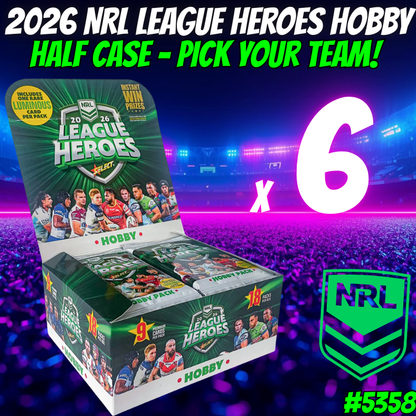 Break 5358 - 2026 NRL League Heroes HOBBY - HALF CASE - Pick Your Team!