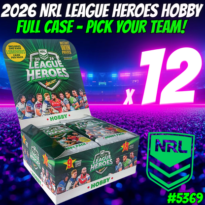 Break 5369 - 2026 NRL League Heroes HOBBY - FULL CASE - Pick Your Team!
