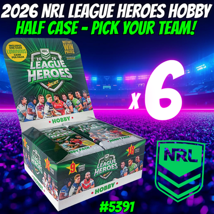 Break 5391 - 2026 NRL League Heroes HOBBY - HALF CASE - Pick Your Team!