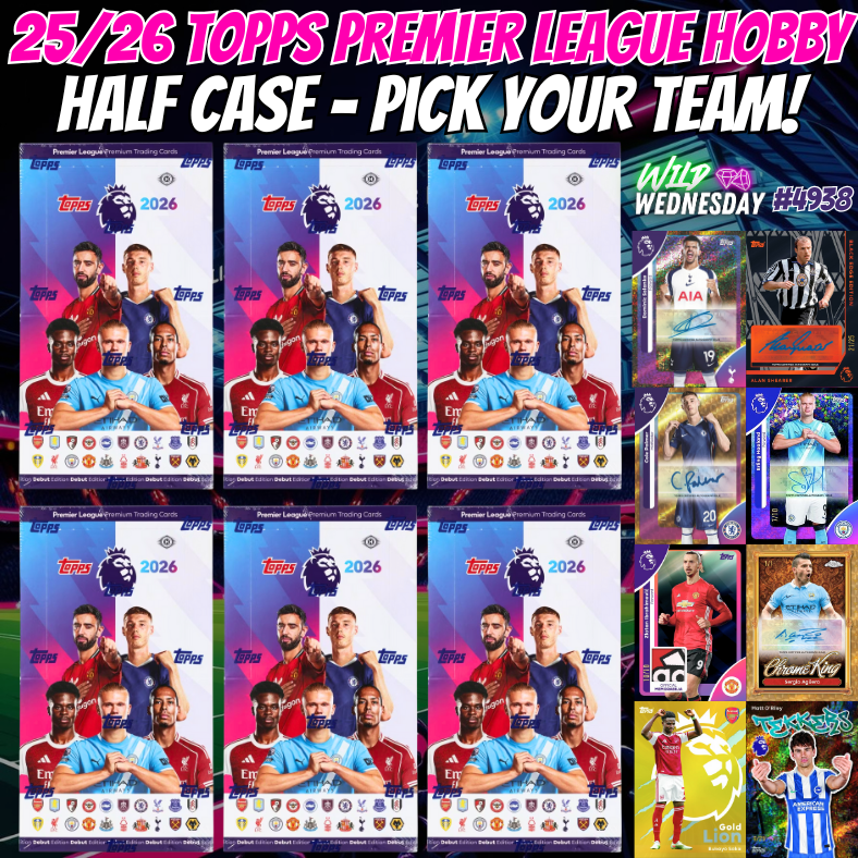 Break 4938 - NEW RELEASE - 25/26 Topps Premier League Hobby - Half Case - Pick Your Team!