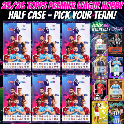 Break 4938 - NEW RELEASE - 25/26 Topps Premier League Hobby - Half Case - Pick Your Team!