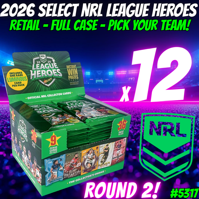 Break 5317 - 2026 Select NRL League Heroes - Full Case - Pick Your Team! ROUND 2!