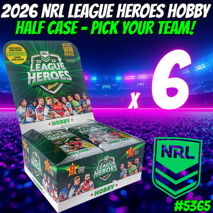 Break 5365 - 2026 NRL League Heroes HOBBY - HALF CASE - Pick Your Team!