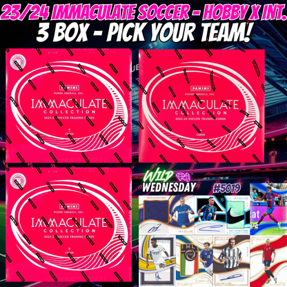 Break 5019 - 23/24 Immaculate Soccer - Hobby x Int. - 3 Box Pick Your Team!