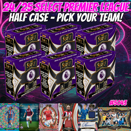 Break 5043 - 24/25 Select Premier League HOBBY - Half Case - Pick Your Team!