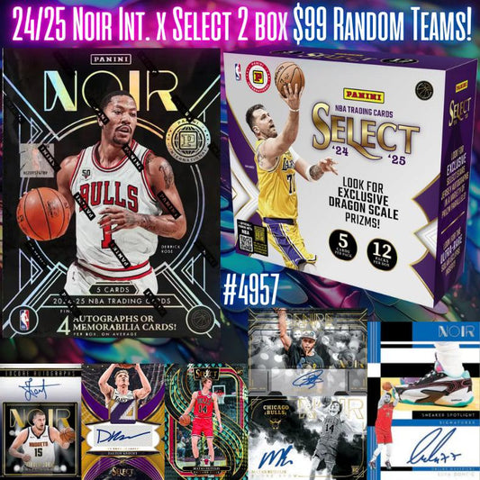 Break 4957 - Noir Int. Hobby x Select Int. Hobby - 2 Box - $99 Random Teams!