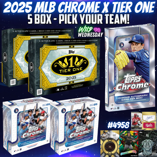 Break 4958 - 2025 MLB Chrome x Tier One - 5 Box - Pick Your Team!