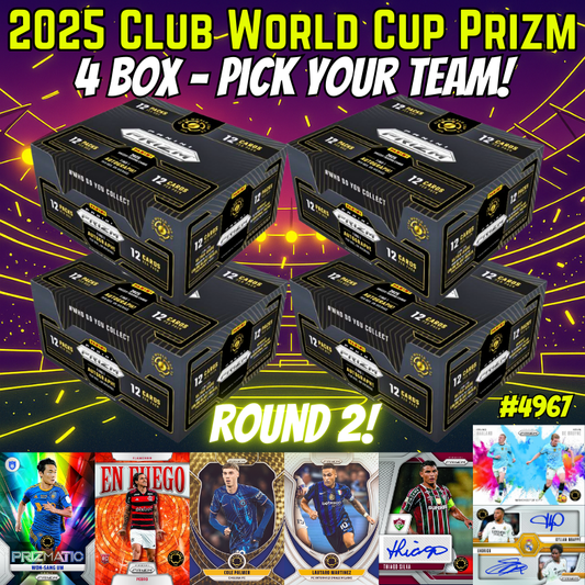 Break 4967 - 2025 Club World Cup Prizm -  4 Box - Pick Your Team! ROUND 2!