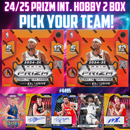 Break 4495 - NBA 24/25 Prizm International Hobby 2 Box - Pick Your Team!