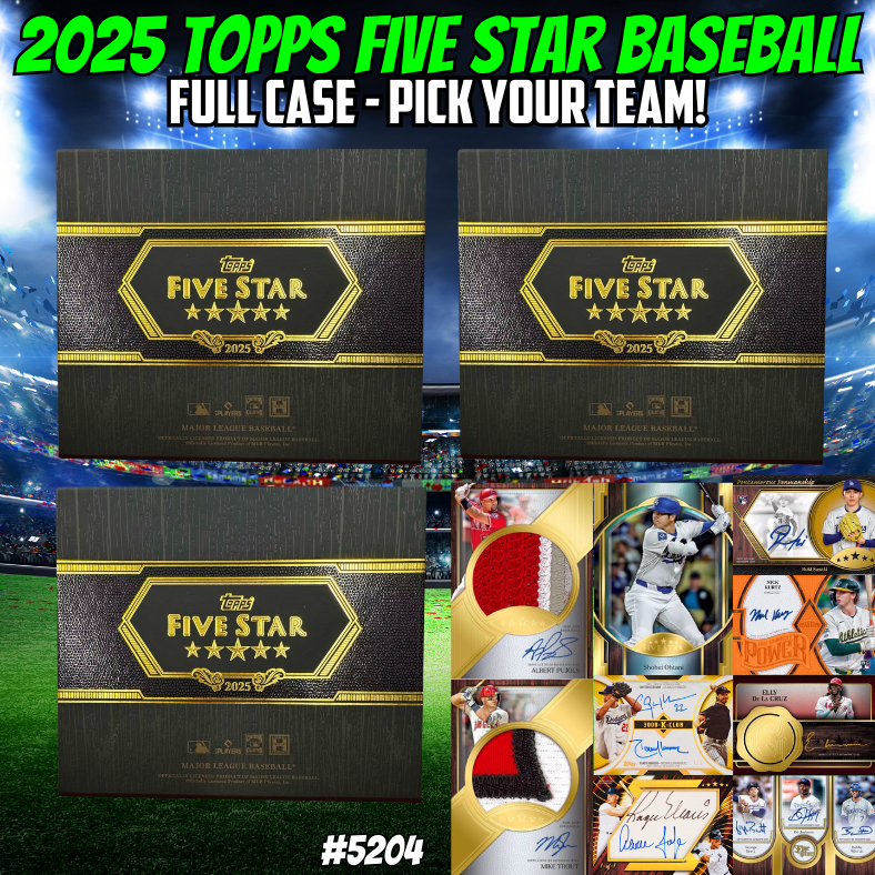 Break 5204 - 2025 Topps Five Star Baseball - FULL CASE - Pick Your Team!