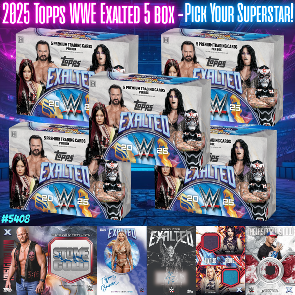 Break 5408 - 2025 Topps WWE EXALTED 5 Box - Pick Your Superstar!