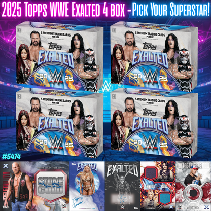 Break 5474 - 2025 Topps WWE EXALTED 4 Box - Pick Your Superstar!