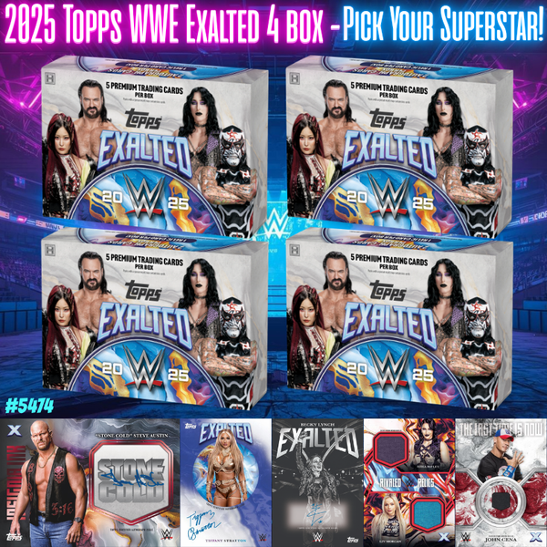 Break 5474 - 2025 Topps WWE EXALTED 4 Box - Pick Your Superstar!