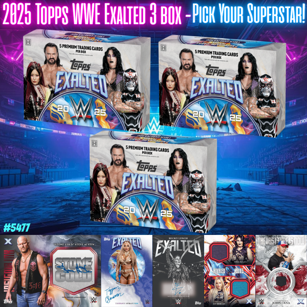 Break 5477 - 2025 Topps WWE EXALTED 3 Box - Pick Your Superstar!