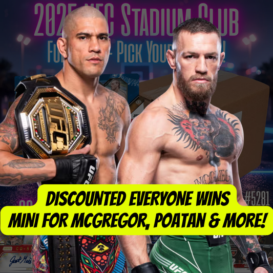 Discounted EVERYONE WINS Mini for McGregor, Poatan & More in Break 5282 - 2025 UFC Stadium Club FULL CASE!