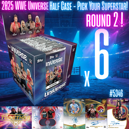 Break 5346 - 2025 WWE Universe - RELEASE DAY HALF CASE - Pick Your Superstar! ROUND 2!