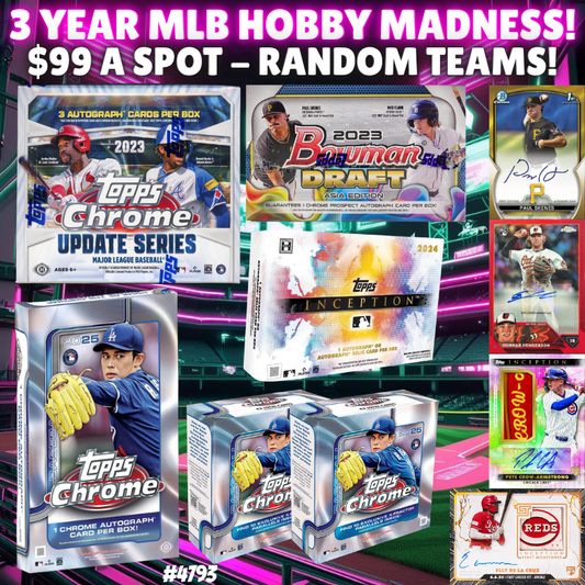 Break 4793 - 3 Year MLB Hobby Madness - $99 Random Teams!