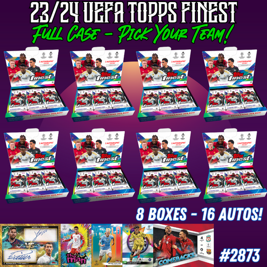 Break 2873 - 23/24 Topps Finest UEFA Club Comp - FULL CASE - Pick Your Team