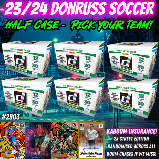 Break 2903 - 23/24 Donruss Soccer Hobby - Half Case - Pick Your Team