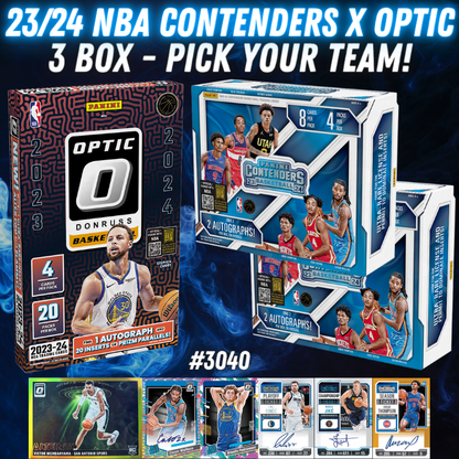 Break 3043 - NBA 23/24 Contenders x Optic Hobby 3 Box - Pick Your Team!