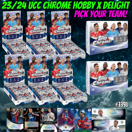 Break 3391 - 23/24 Topps UCC Chrome Hobby Half Case x Breaker's Delight - Pick Your Team/Player!