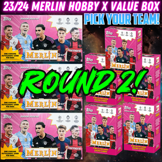 Break 3599 - 23/24 UCC Merlin Hobby x Value Box - Pick Your Team/Player ROUND 2!