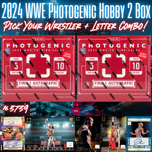 Break 3739 - 2024 WWE Photogenic 2 Box - Pick Your Wrestler + Letter Combo!