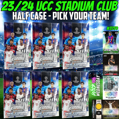 Break 3759 - 23/24 Topps UCC Stadium Club Chrome Hobby - Half Case - Pick Your Team!