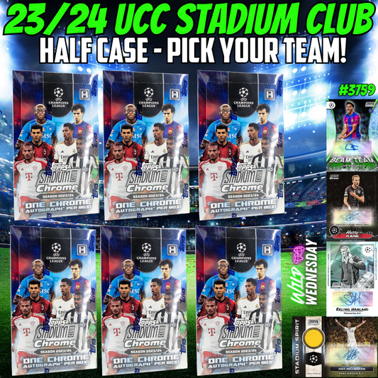 Break 3759 - 23/24 Topps UCC Stadium Club Chrome Hobby - Half Case - Pick Your Team!
