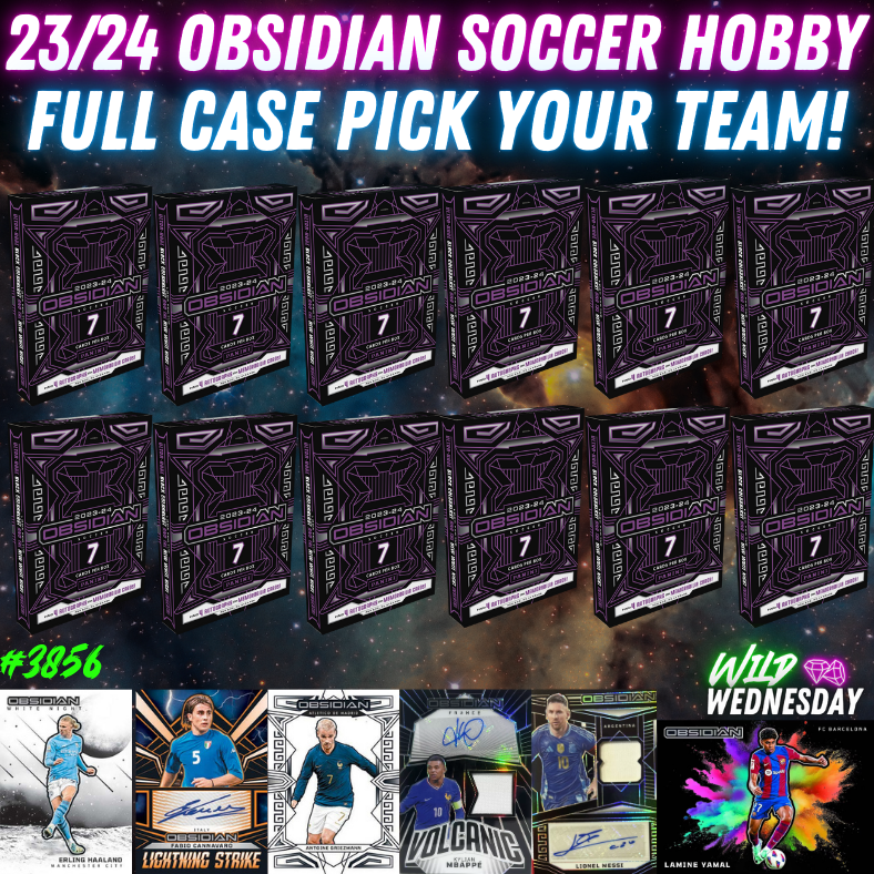 Break 3856 - 23/24 Obsidian Soccer Hobby - FULL CASE - Pick Your Team