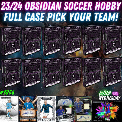 Break 3856 - 23/24 Obsidian Soccer Hobby - FULL CASE - Pick Your Team