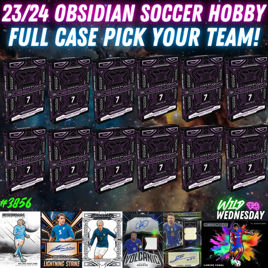 Break 3856 - 23/24 Obsidian Soccer Hobby - FULL CASE - Pick Your Team
