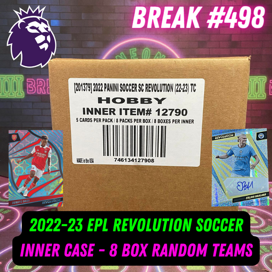 Break 498 - 22/23 EPL Revolution Soccer - 8 Box Inner - Random Teams!